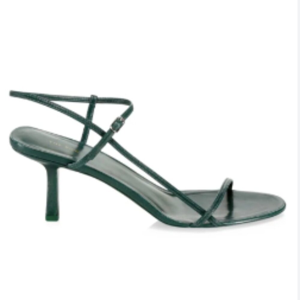 The Row  Bare Leather Sandals in Teal